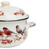 Кастрюля agness эмалированная с эмал.крышкой серия "снегири", 3.6 л, 22*13 см Agness (934-748)