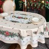 Скатерть  140х180 cm  овальная, "celebration", цвет: бежевый, tm lefard, полиэстер 100% Lefard (986-001-27)