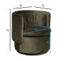 Кресло поворотное велюр зеленый 76*72*71см (TT-00009577)