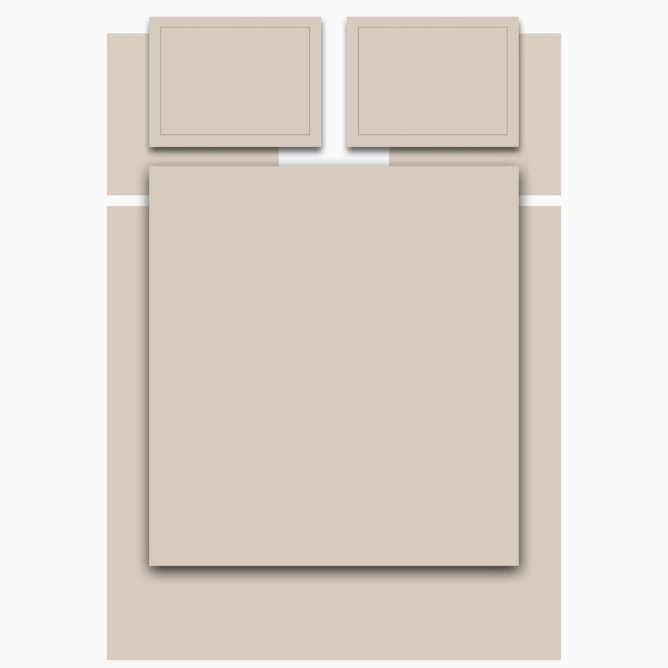 Кпб,king size,"solid" бежевый, сатин, хлопок 100%,п.240х260-1шт,пр.260х260-1шт,н.50х70-2шт/70х70-2ш Lefard (989-004-19)