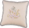 Декоративная подушка "мечтательница" 45*45 см., шампань, вышивка, 100% пэ SANTALINO (850-827-24)