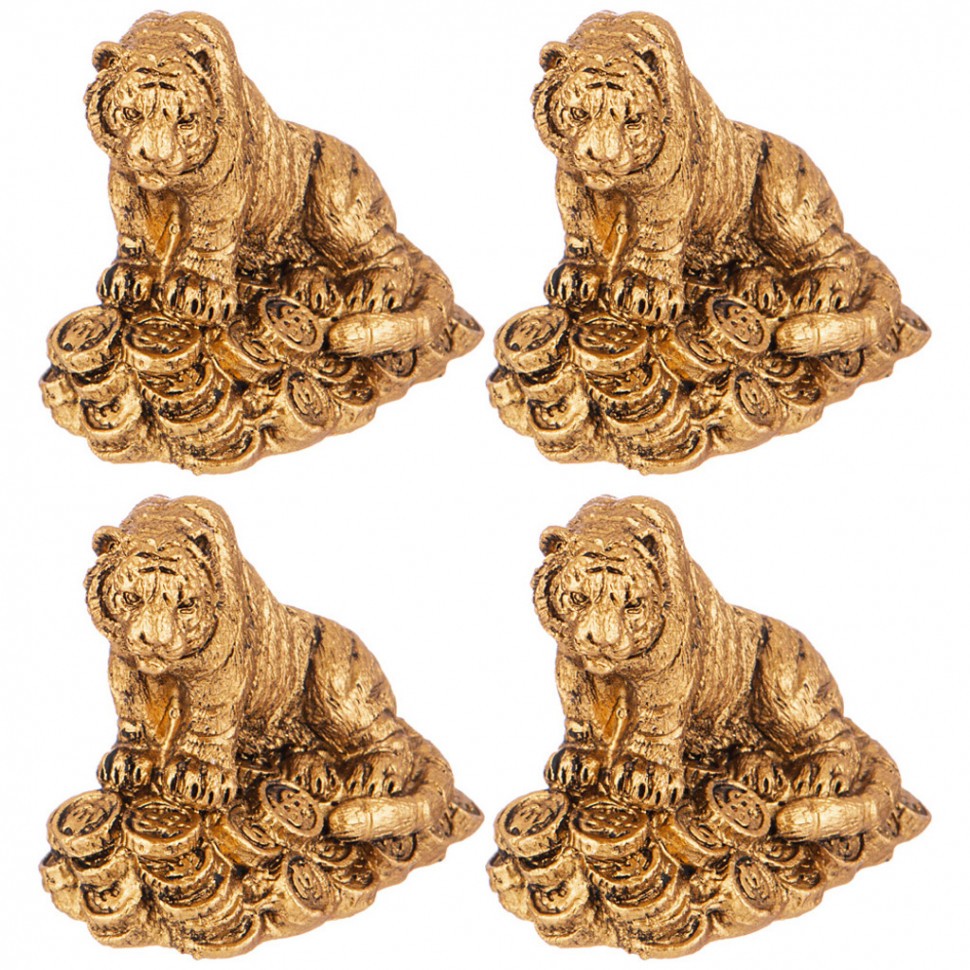 Набор фигурок "тигр" из 4 шт. 5*2,5*3,8 см Lefard (117-342)