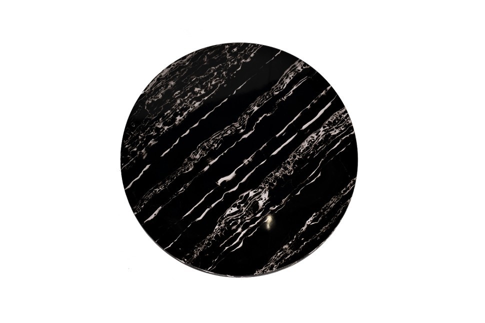 Стол журнальный круглый черный / хром d60*48cм (TT-00011723)