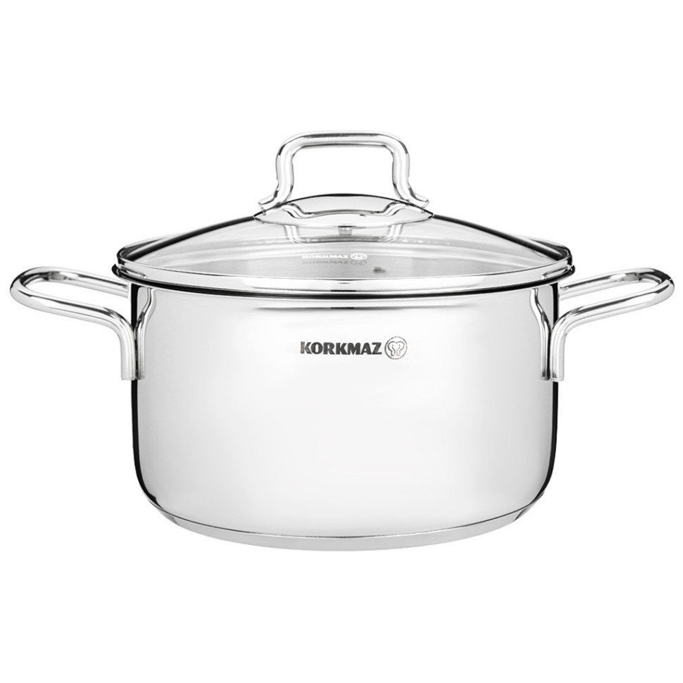 Кастрюля korkmaz perla со стекл. крышкой 20х11см / 3,5л KORKMAZ (902-016)