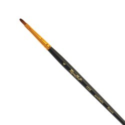 Кисть художественная Roubloff синтетика, жесткая, плоская, № 4, длинная ручка ЖС2-04,02Ж (69389)