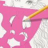 Серия Nebulia: Набор для рисования и творчества для девочки "Неоновый скетчбук" (35 белых скетч страниц, 5 двухцветных карандашей) (11101_NSDA)