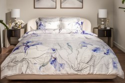 Комплект постельного белья Ирисы , тенсель,  200*220-1шт, 50*70-2 шт (TT-00015988)
