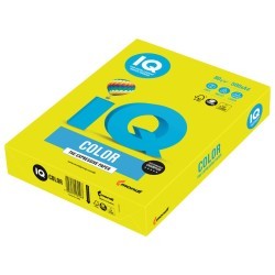 Бумага цветная для принтера IQ Color А4, 80 г/м2, 500 листов, желтая, NEOGB (65380)