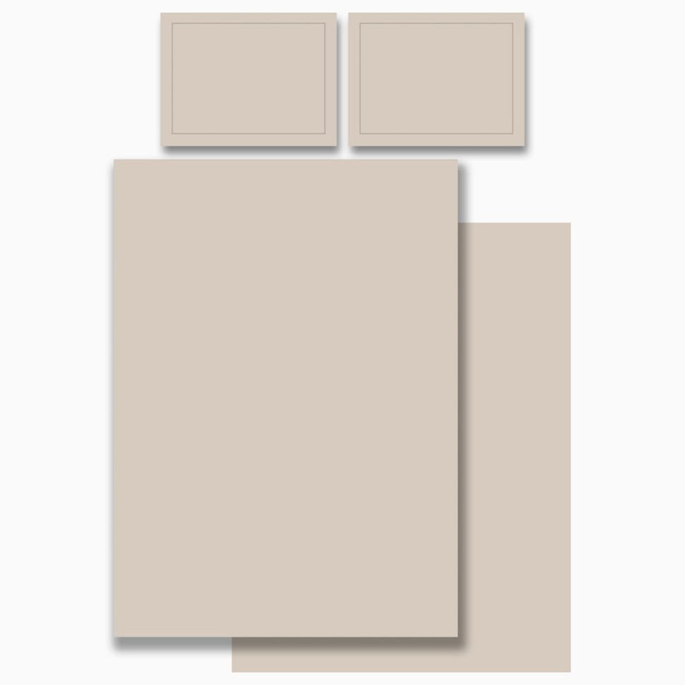 Кпб 1,5 спальный, "solid" бежевый, сатин, хлопок 100%,под.150х210-1шт, пр.180х220-1шт, нав.50х70-2ш Lefard (989-003-19)