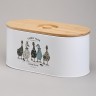 Набор agness "family farm" 2в1 хлебница 34*19*16 см, банка для сыпучих 15,5*9,5*15,5 см 2 шт (790-383) 