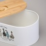 Набор agness "family farm" 2в1 хлебница 34*19*16 см, банка для сыпучих 15,5*9,5*15,5 см 2 шт (790-383) 