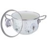 Кастрюля agness эмалированная со стеклянной крышкой серия "dandelion", 2,0 л диа. 18см Agness (943-056)