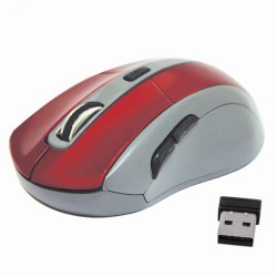 Мышь беспроводная DEFENDER ACCURA MM-965 USB оптическая красно-серая 52966 512030 (1) (94369)
