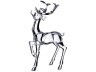 Фигурка "олень с серебряными рогами" 19*10 см высота=28 см дизайн горн.хрусталь (кор=6 шт.) Lefard (234-125)