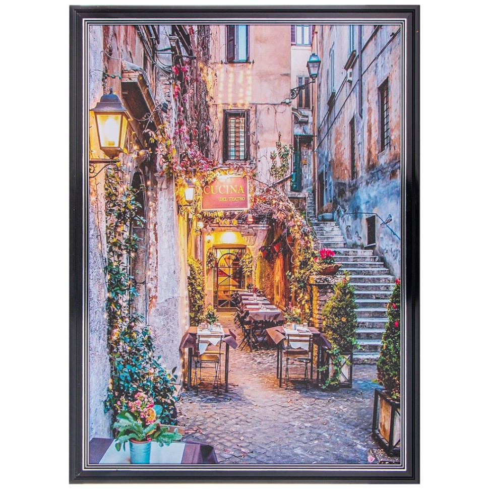 Картина в раме "черный лак с серебром" 50*70 см Lefard (541-879)