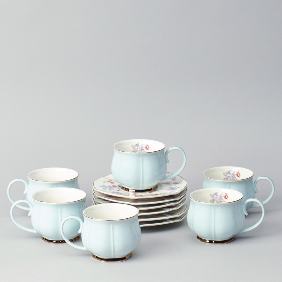 Чайный набор lefard "времена года" на 6 пер. 12 пр. 250 мл голубой Lefard (42-565)