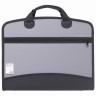 Папка-портфель пластиковая Brauberg А4+ (375х305х60 мм) 4 отделения 2 кармана серая 228685 (1) (89552)