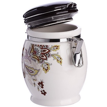 Банка для сыпучих 700 мл Узор дол/металл LR (30685)