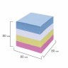 Блок для записей с клеевым краем Staff куб 8х8 см цветной/белый 120383 (6) (85472)