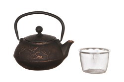 Заварочный чайник чугунный "шоколад"  с эмалированным покрытием внутри 1200 мл Lefard (734-030)