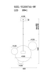 Светильник потолочный латунь d.30см (TT-00005223)