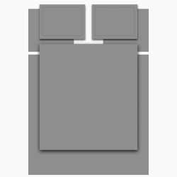 Кпб,king size,"solid" серый, сатин, хлопок 100%,п.240х260-1шт,пр.260х260-1шт,н.50х70-2шт/70х70-2шт Lefard (989-004-17)