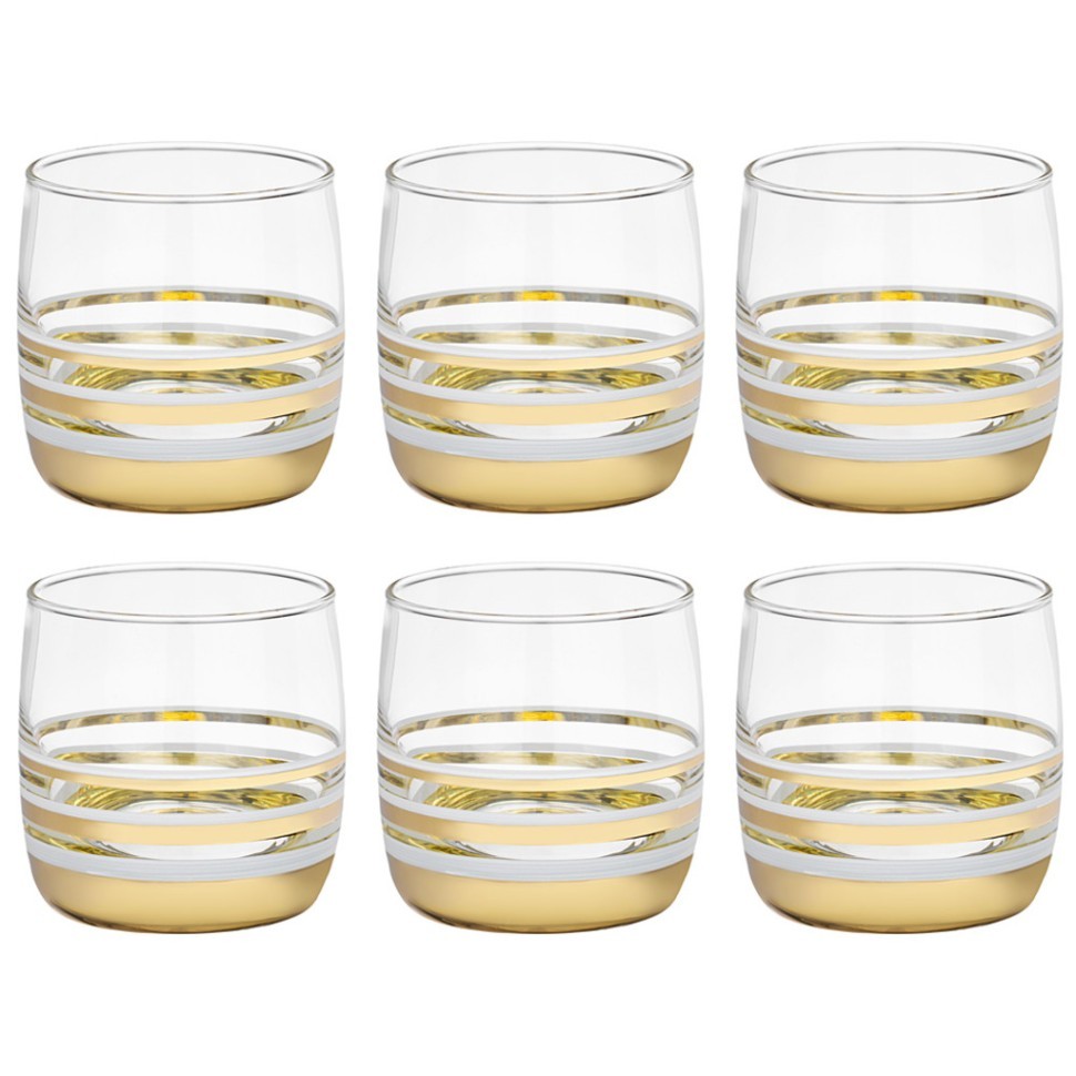 Набор из 6-ти стаканов "line gold", 310 мл Акционерное Общество (194-835)