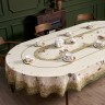 Скатерть овальная "охота" 175х300см, зеленый, 100% хлопок, твил с пропиткой Lefard (850-769-42)