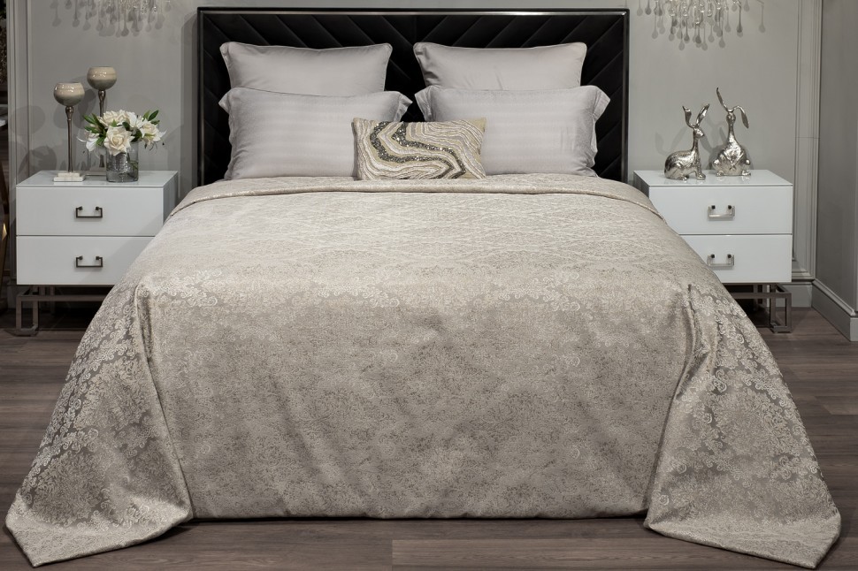 Комплект Emotion бежевый( покрывало 260*260 и 2 наволочки 50*70) (TT-00015088)