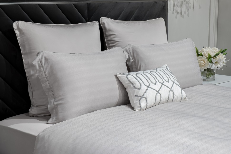 Простыня на резинке бамбук, серая 160*200*30 (TT-00014580)