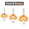 Твистер Helios Credo Double Tail 2,95"/7,5 см, цвет Pearl & Orange 7 шт HS-12-019 (78070)
