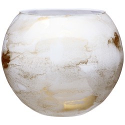 Ваза sfera "golden marble white" диаметр 20см FRANCO (316-1601)