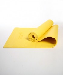 Коврик для йоги и фитнеса FM-101, PVC, 173x61x1 см, желтый (1005324)