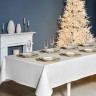 Скатерть  160х400 cm прямоугольная, "феерия. серебро", цвет: белый, tm lefard, полиэстер 100% (кор=1 Lefard (986-004-23)