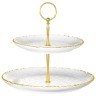 Блюдо двухъярусное lefard "charm" 19*2,5 см/26*2,5 см (с золотой линией) Lefard (779-358)