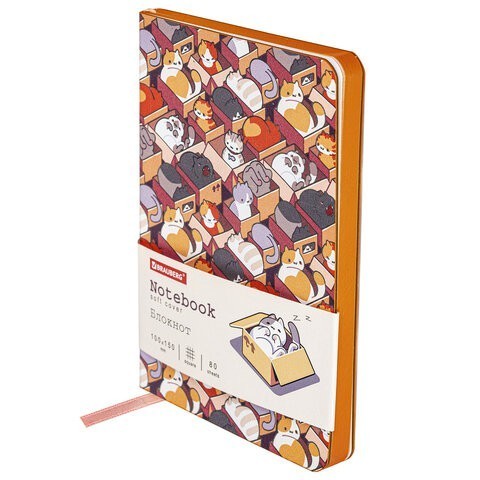 Блокнот А6 Brauberg Vista Catopolis 80 листов клетка 112100 (2) (85631)