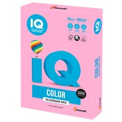 Бумага цветная для принтера IQ Color А4, 80 г/м2, 500 листов, розовая, NEOPI (65382)
