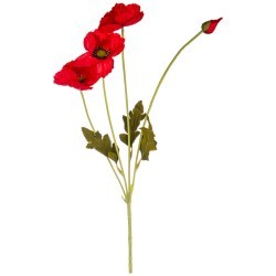 Цветок искусственный "мак красный" высота=60 см Lefard (21-2031)