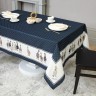Скатерть "family farm" 160х220см ,синий, 100% хлопок,твил пропитка Lefard (850-742-21)