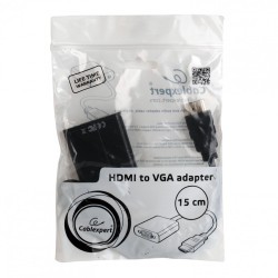 Кабель-переходник HDMI-VGA 15 см CABLEXPERT M-F A-HDMI-VGA-04 512097 (1) (94371)