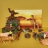 Набор фигурок животных cерии "На ферме": Ферма игрушка, панды, лодка, фермерь, инвентарь - 10 предметов (ММ205-058)