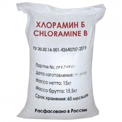 ХЛОРАМИН-Б Технический 15 кг порошок 50 пакетов по 300 г Россия АКВА 609004 (1) (95770)