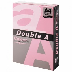 Бумага цветная DOUBLE A А4 80 г/м2 500 л пастель розовая 115120 (1) (92586)