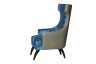 Кресло (искусственная кожа+синий велюр) 75х82х115 - 00002366
