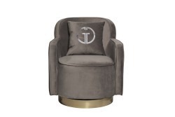 Кресло вращающееся велюр серый 76*85*82см (TT-00011168)