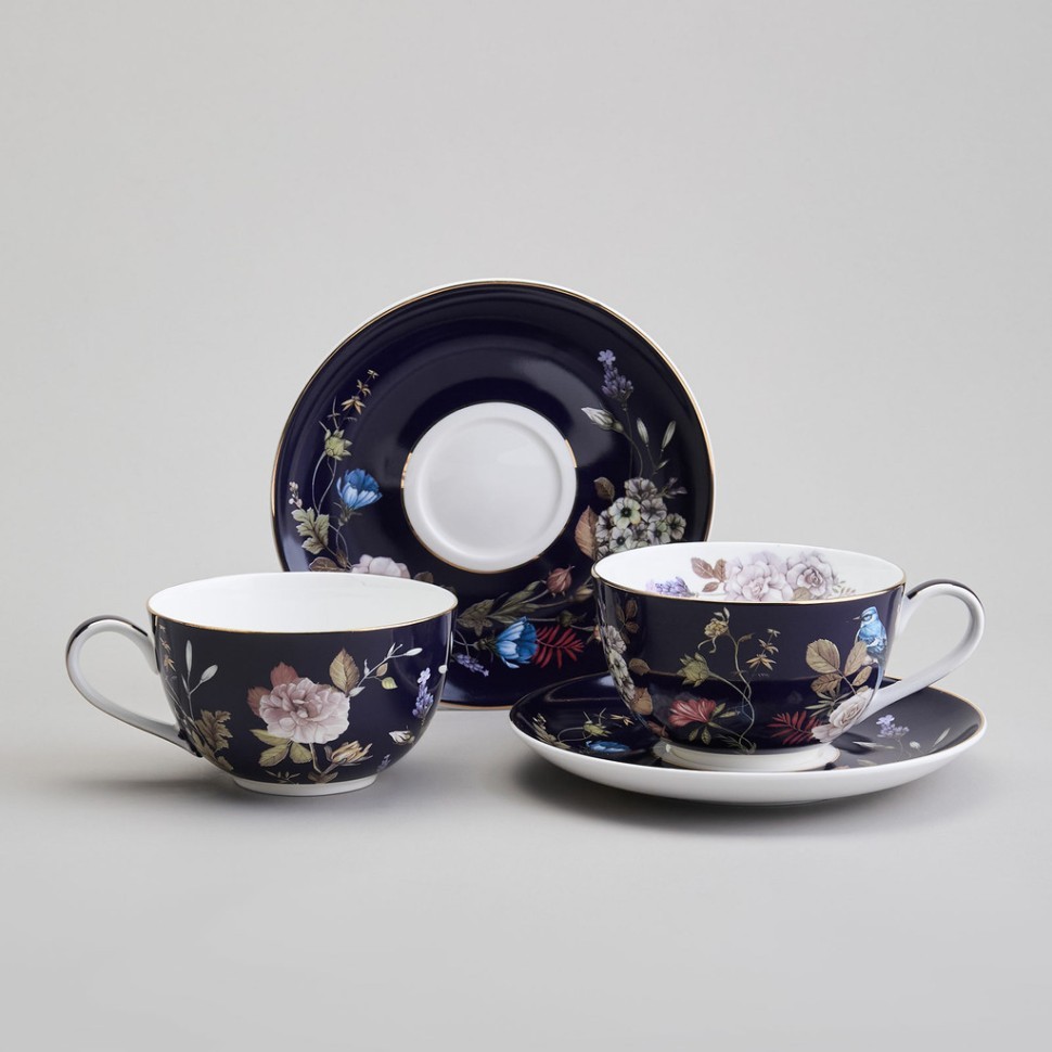 Чайный набор lefard "кобальт" на 2 пер. 4 пр. 300 мл Lefard (86-2504-1)