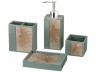 Набор для ванной комнаты 4 пр.:дозатор+подставка для мыла, подставка для зубных щеток,стакан (кор=6н Lefard (765-549)