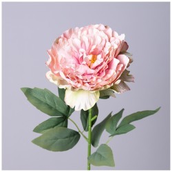 Цветок искусственный пион длина=62см , цвет кремово-розовый мал.уп.=48шт Lefard (535-381)