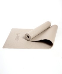 Коврик для йоги и фитнеса FM-101, PVC, 173x61x1 см, тепло-серый пастельный (1005325)