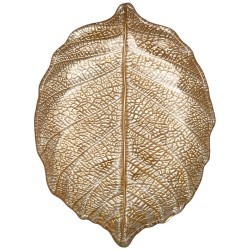 Блюдо "leaf" gold 21см без упаковки (мал 24шт) АКСАМ (339-072)